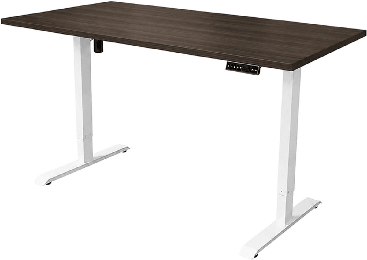 Sedero Elektrisch verstelbaar bureau - 140x80 cm - Single motor - Wit / Japandi
