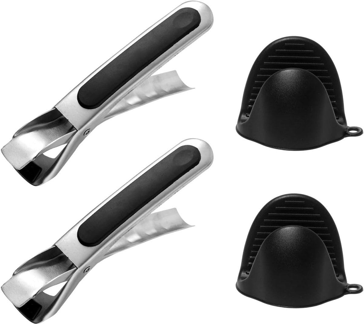 2 Anti-Scalding Clips En 2 Siliconen Handclips, Roestvrijstalen Kom En Schotelclips, Thermische Isolatie En Anti-Scalding Handschoenen, Keukenbenodigdheden.