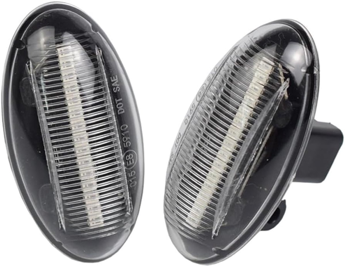 LED zijmarkerlichten - 2 stuks - Rookglas - Veilig en eenvoudig te installeren - ShopVlot