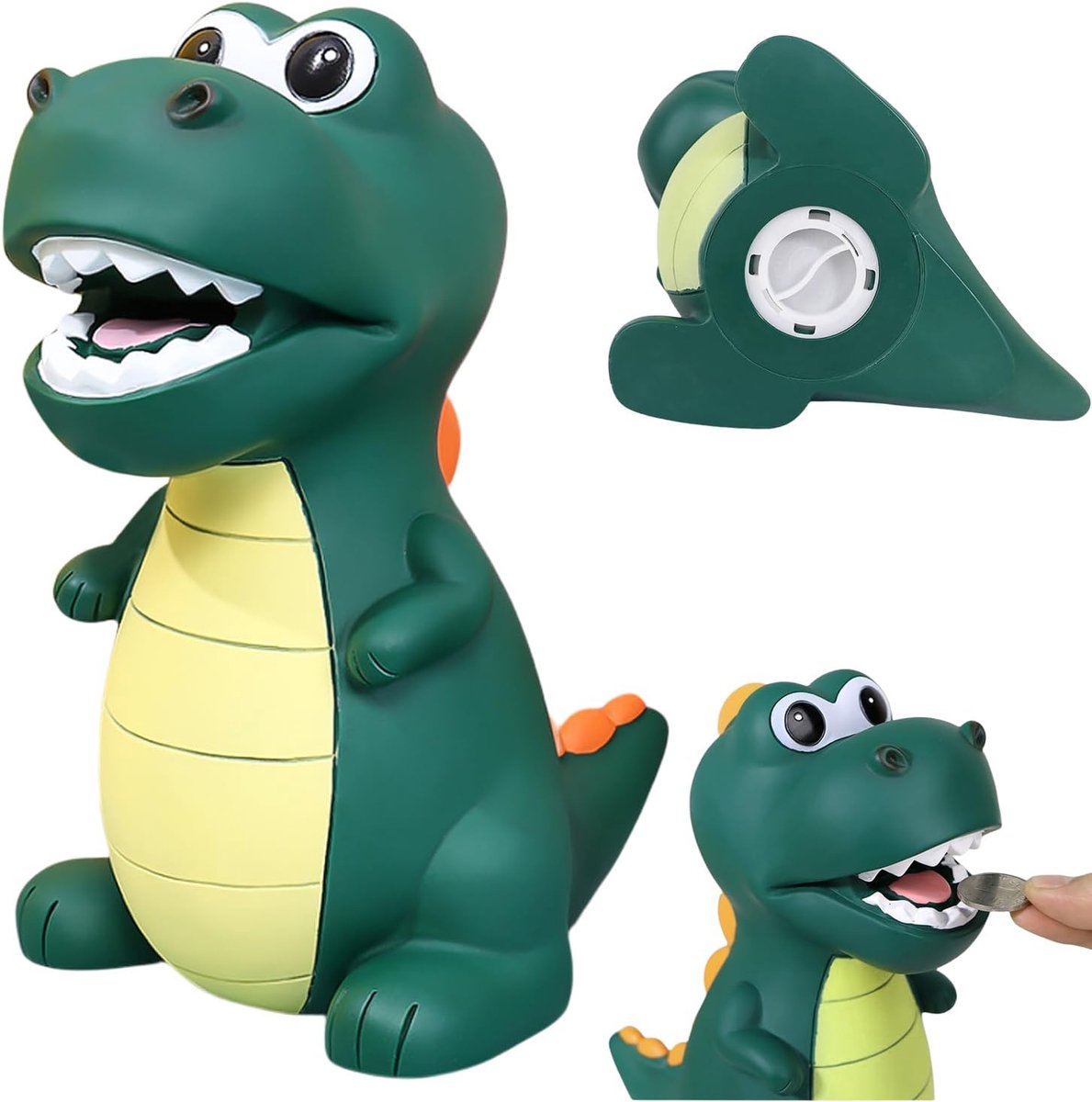 Dinosaurus spaarpot voor kinderen: groot Dino spaarvarken voor jongen en meisje, breukveilige spaarpotten van PVC-materiaal voor decoratie van de kinderkamer, verjaardagscadeau