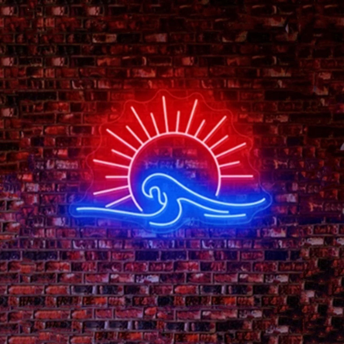 Wave neonborden voor muurdecoratie, LED Arylic Neon Wave Sign met Dimbare Schakelaar, Game Neon Licht voor Kinderslaapkamer Gaming Room Dorm Home Bar Man Cave Geschenken, 16,1 x