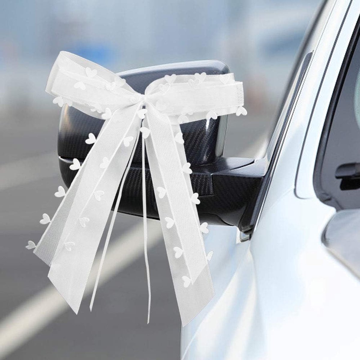 Strikken auto bruiloft wit decoratie auto bruiloft knopen voor satijnen lint auto bruiloft auto bruiloft auto decoratie stoel cadeau bruiloft crmonie boeket