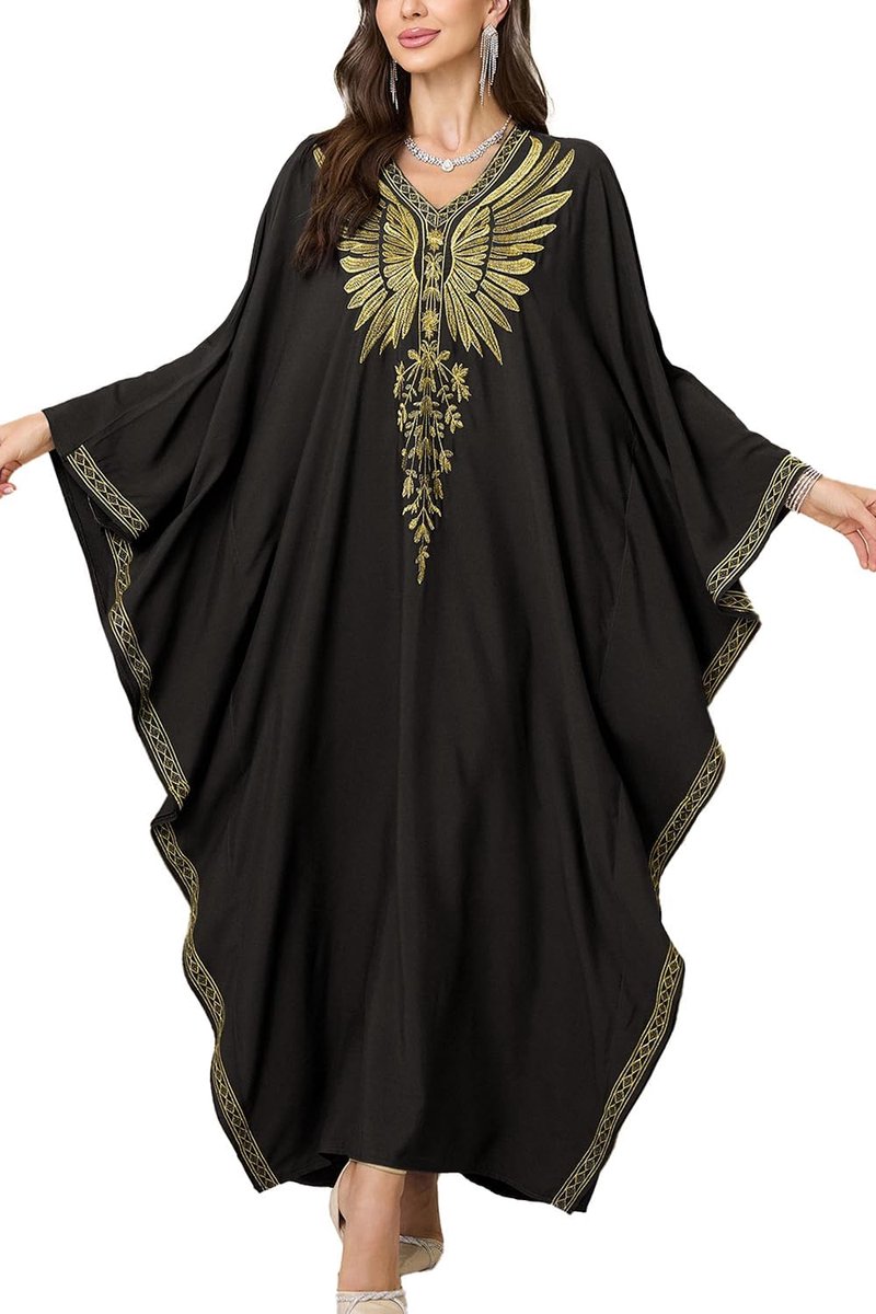 Lange Kaftan Bohemian Strand Kimono Badpak Cover Up Plus Size Jurk voor Vrouwen
