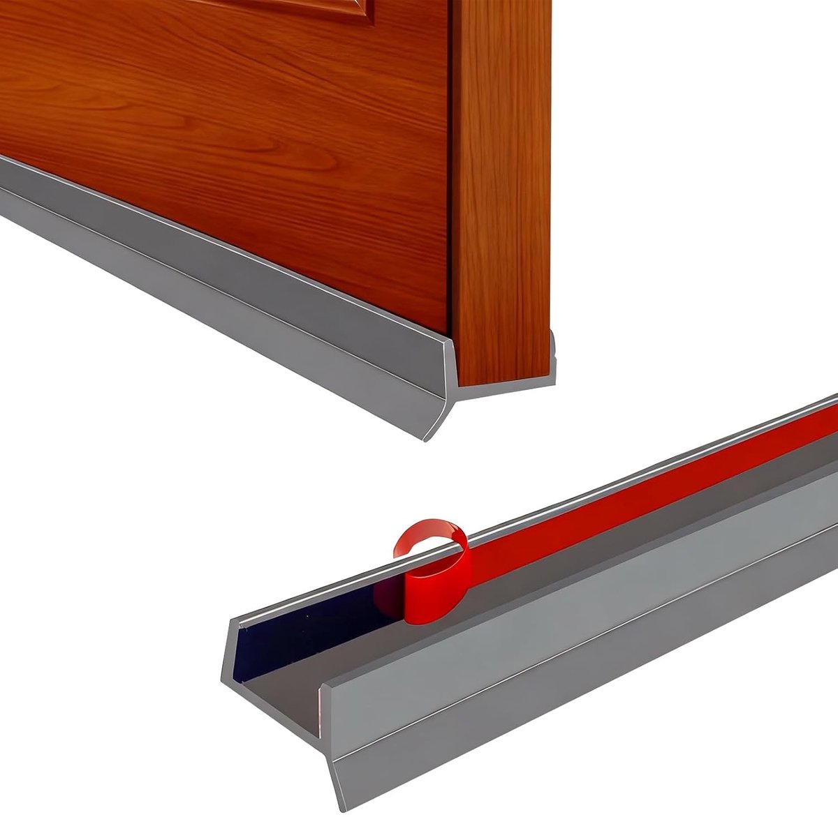 Keukenplinten voor werkbladen met een dikte van 15 mm, 16 mm of 17 mm - Grijze plinten, 6 meter lang