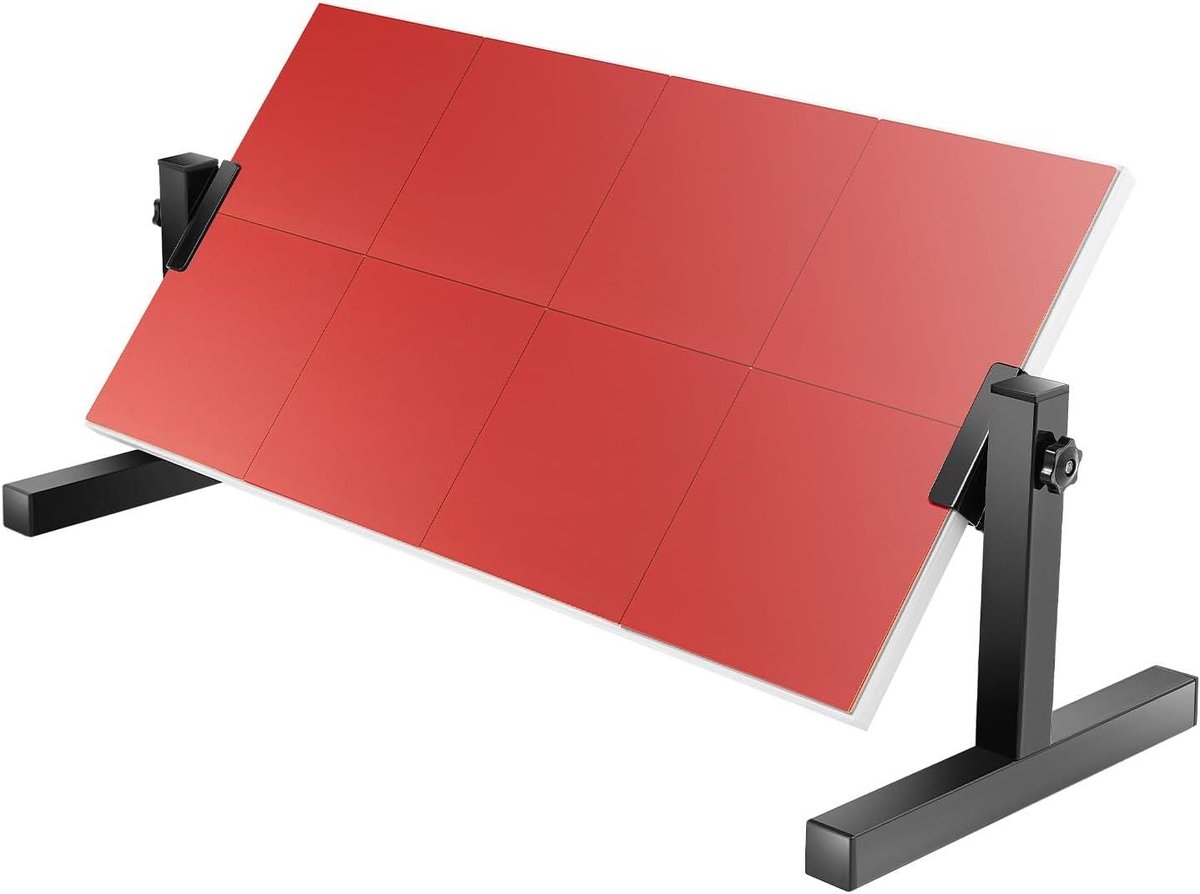 Tafeltennis terugslagwand - Pingpong oefenbord Rebounder - Zelf training verbeteren - Instelbare hoek en hoogte - 66.5 x 33.5 cm