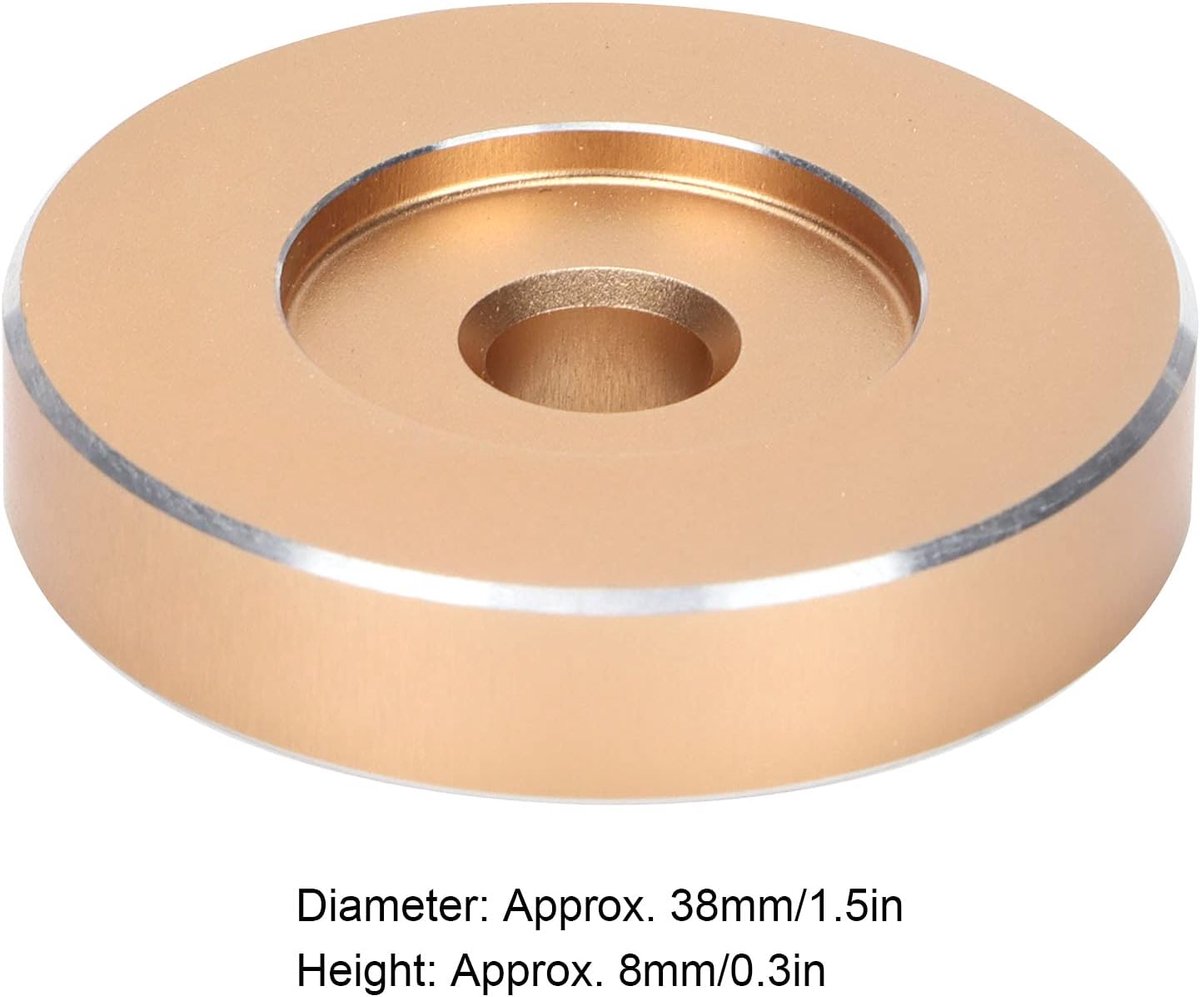 45-toeren Draaitafeladapter voor Big Hole-platen, Duurzame Aluminium Klemadapter voor Stabiele Weergave, Hoge Geluidskwaliteit, Brede Compatibiliteit (Goud)