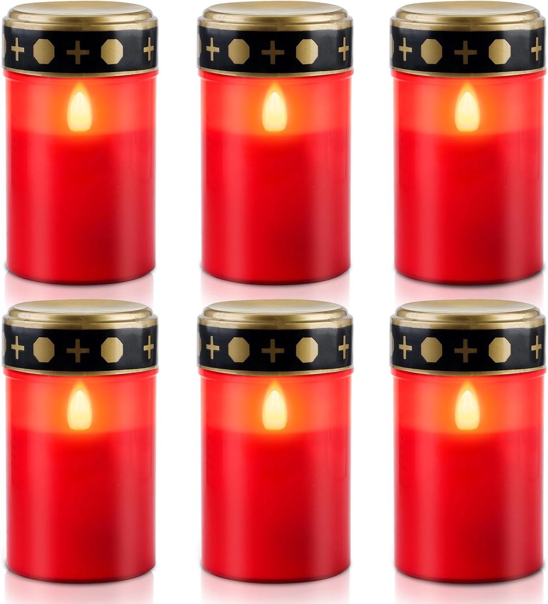 Grave candles 6 stuks - Waterdichte LED graflichten - Batterijoperated - Creëer een eerbetoon - ShopVlot