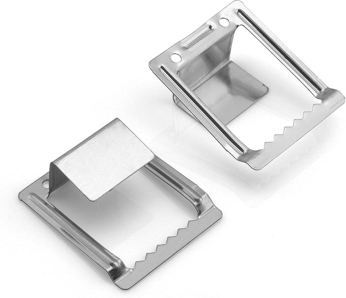 Set van 10 hangers voor spieraam, profieldiepte 18 mm, fotohaken voor foto's op canvas, metaal, kartelhangers, fotoophangset