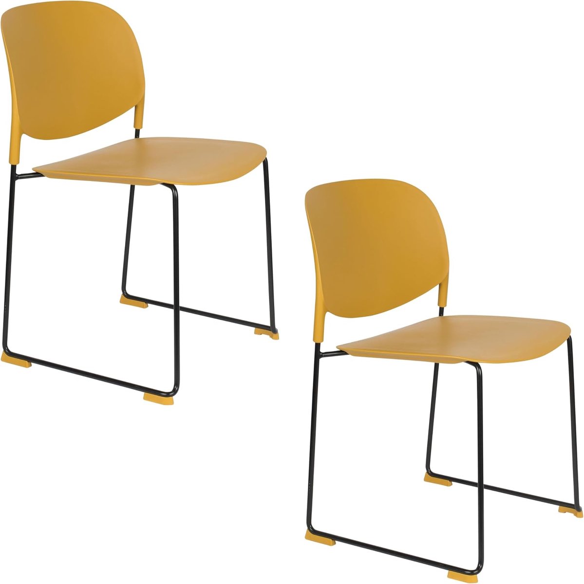 Eetkamerstoelen Okergeel - Set van 4