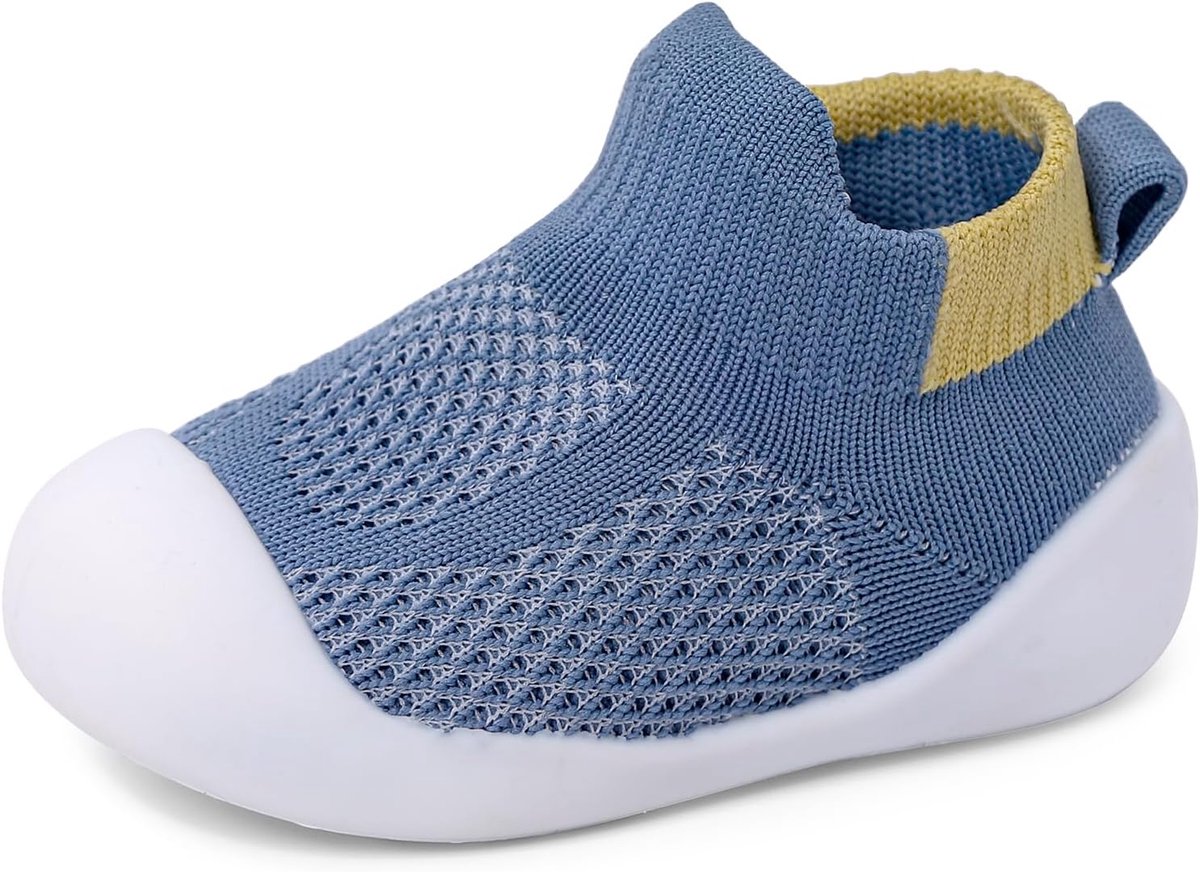 Loopschoenen voor kinderen, ademend, met rubberen antislipzool