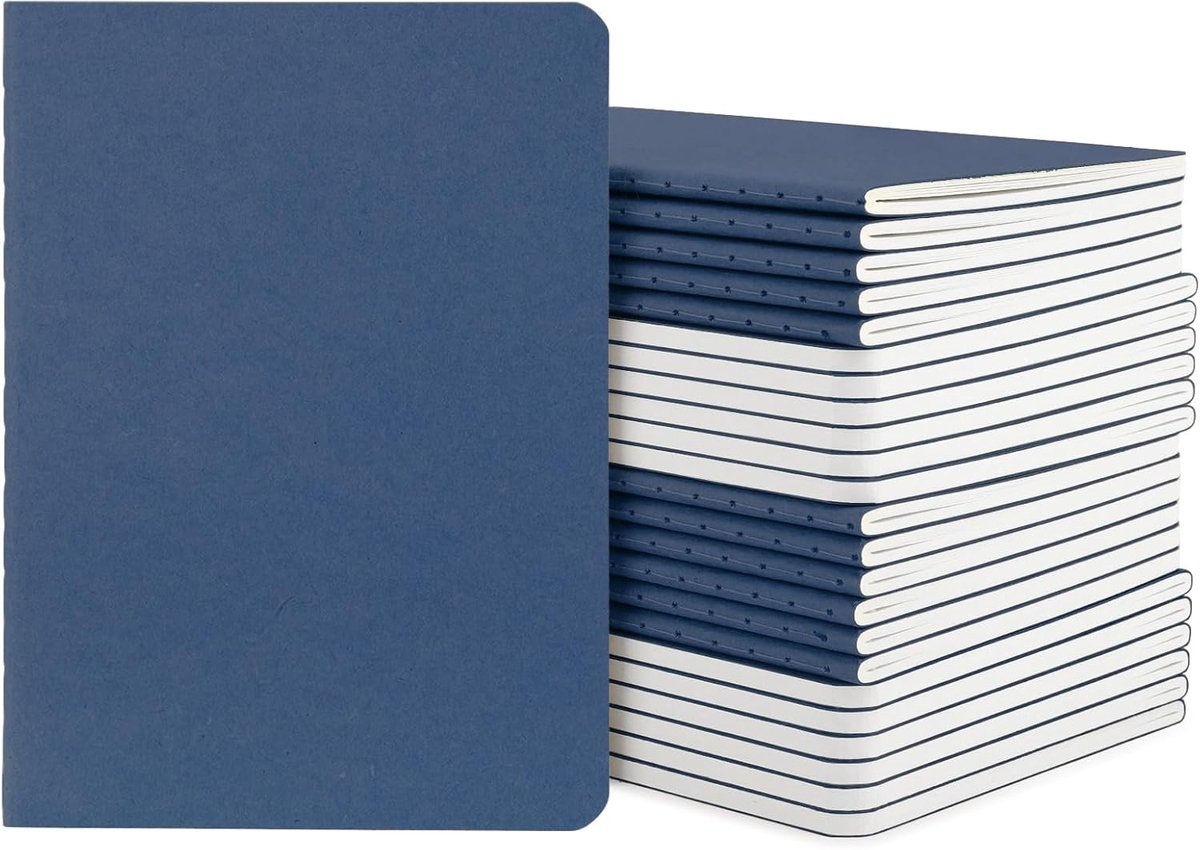 Notebook A6 24-stuks - Royal Blue - 100GSM papier - Ideaal voor dagelijks gebruik - ShopVlot