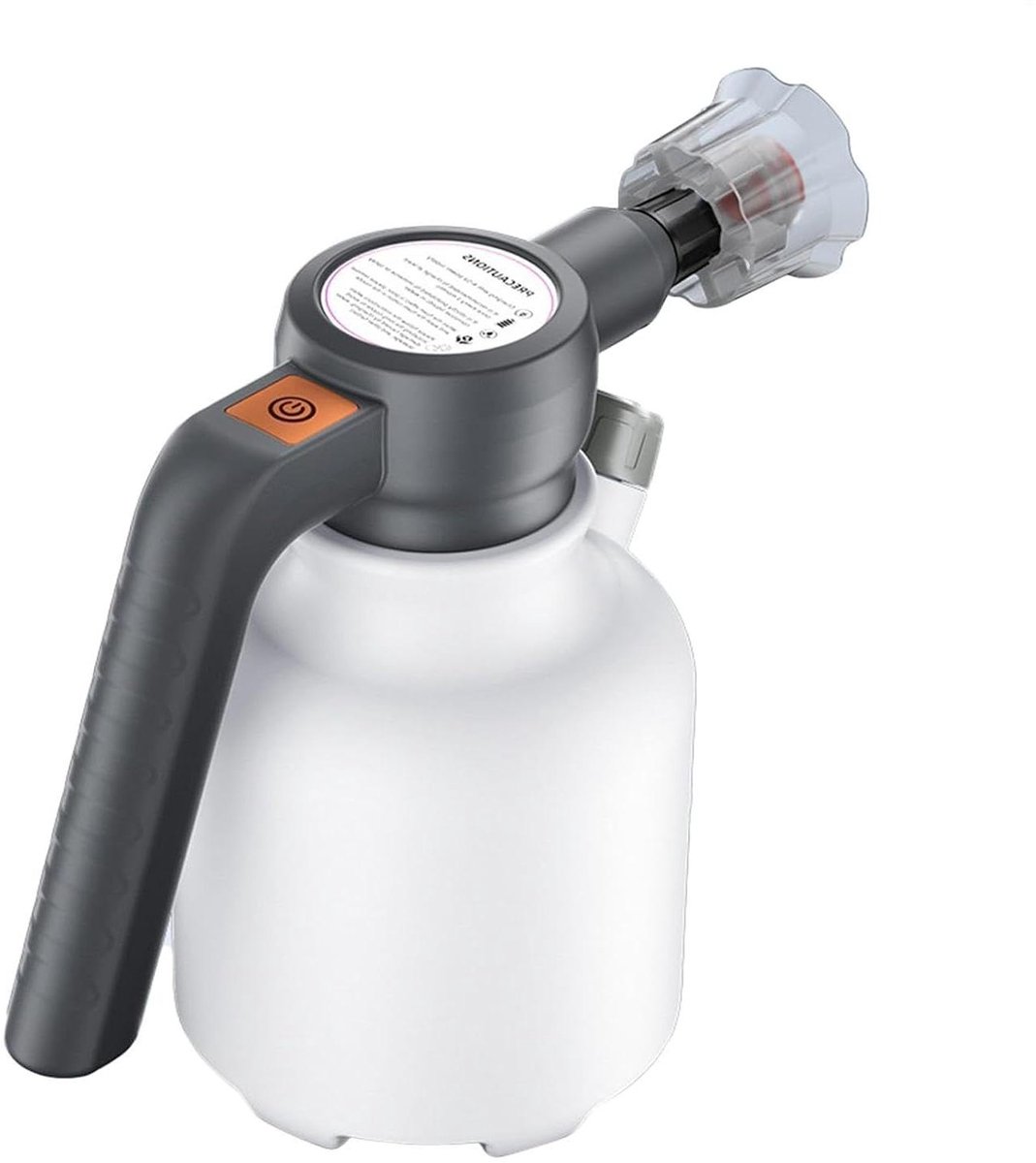 Schuimsproeier - Sproeiflacon Schuimkanon - Auto Wassen - Elektrisch en Draadloos - 2 Liter - Wit