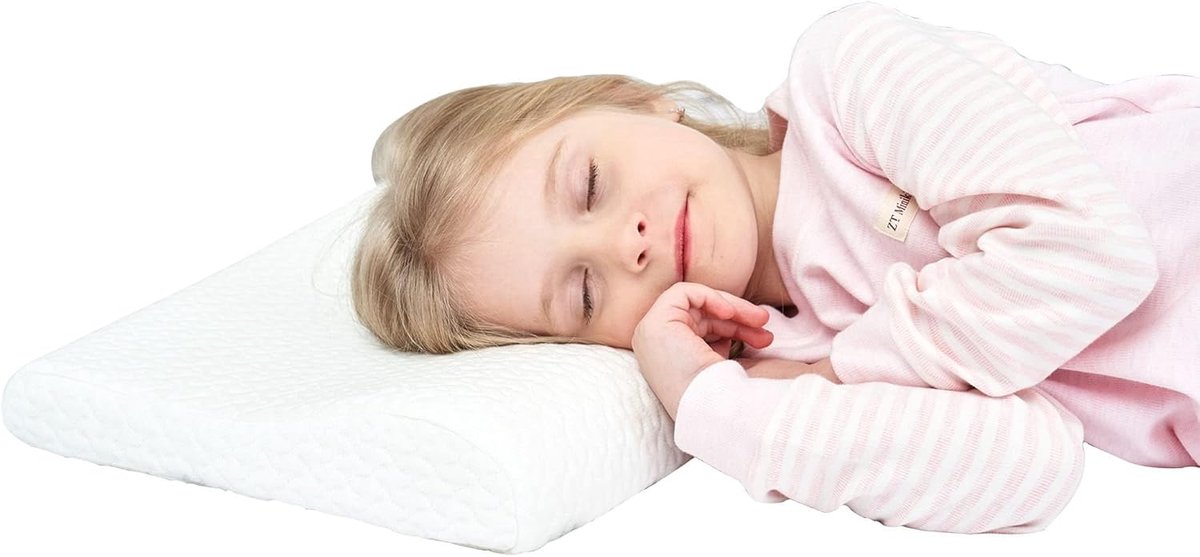 Gezondheidskussen voor kinderen, voor bed, slapen, hypoallergeen traagschuim, kinderkussen, nekbeschermer voor kinderen (3-10 jaar)