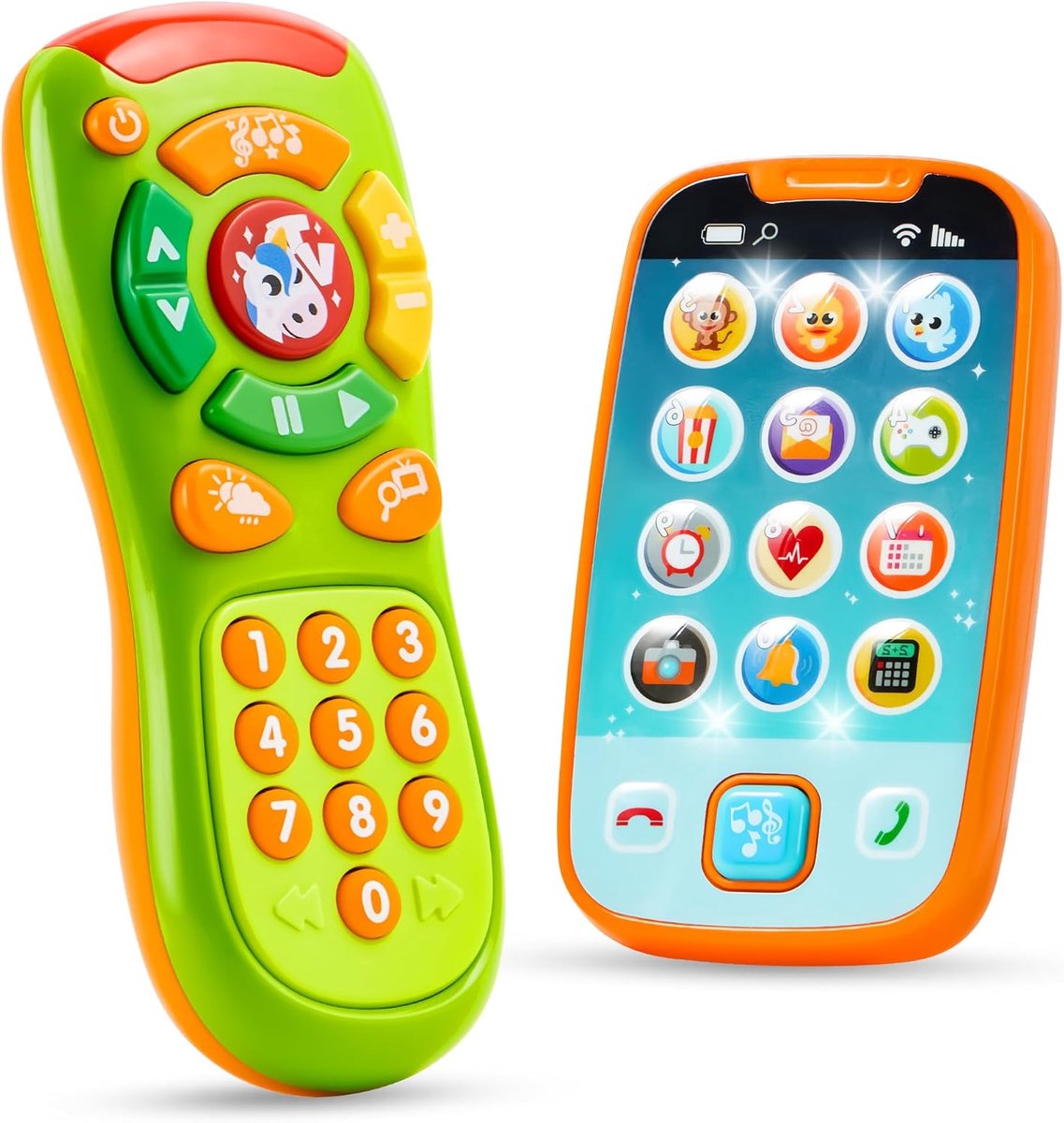 babyspeelgoed telefoon, afstandsbediening en smartphone met muziek, leuk leerend muzikaal speelgoed voor baby's, kinderen, jongens of meisjes, feestdag verjaardag