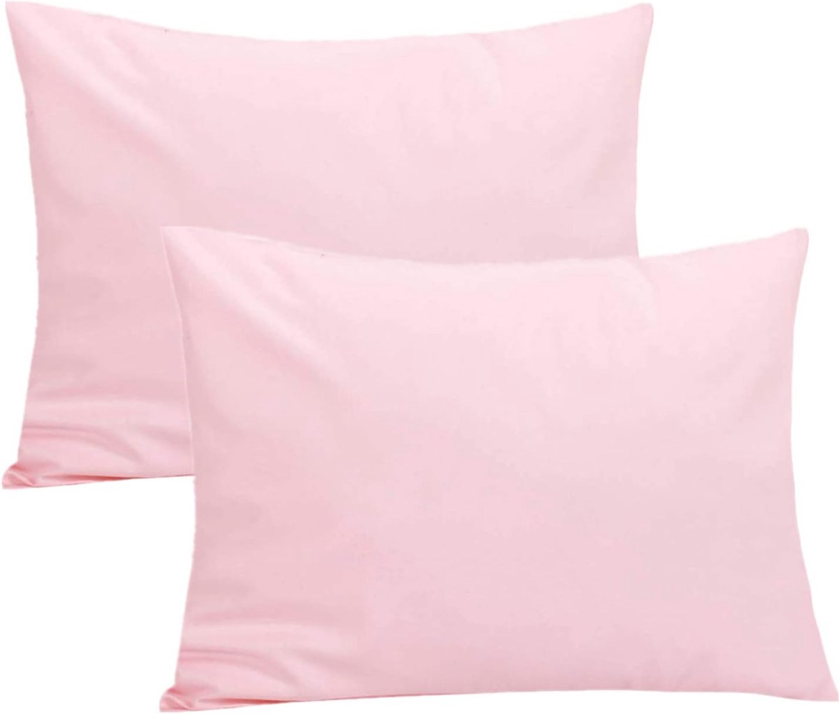 SnelShoppen - Baby Peuter Kussenhoes 2-Pack 100% Katoen Zacht Kussen voor Jongens en Meisjes Beddegoed, Kinderen Reis Kussen Envelope Sluiting (Roze)