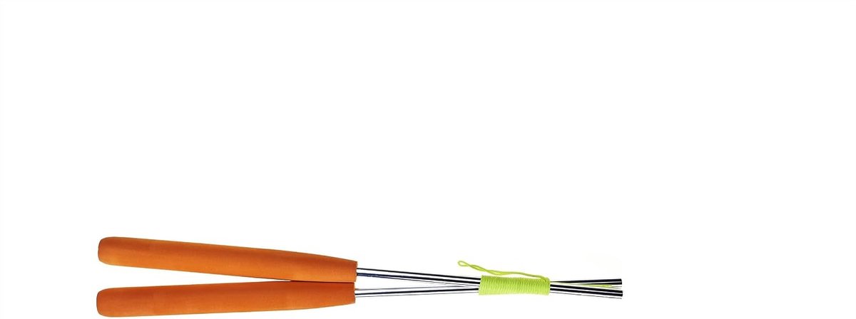 515754 Acrobat aluminium handstick met oranje handgrepen, 32,5 cm