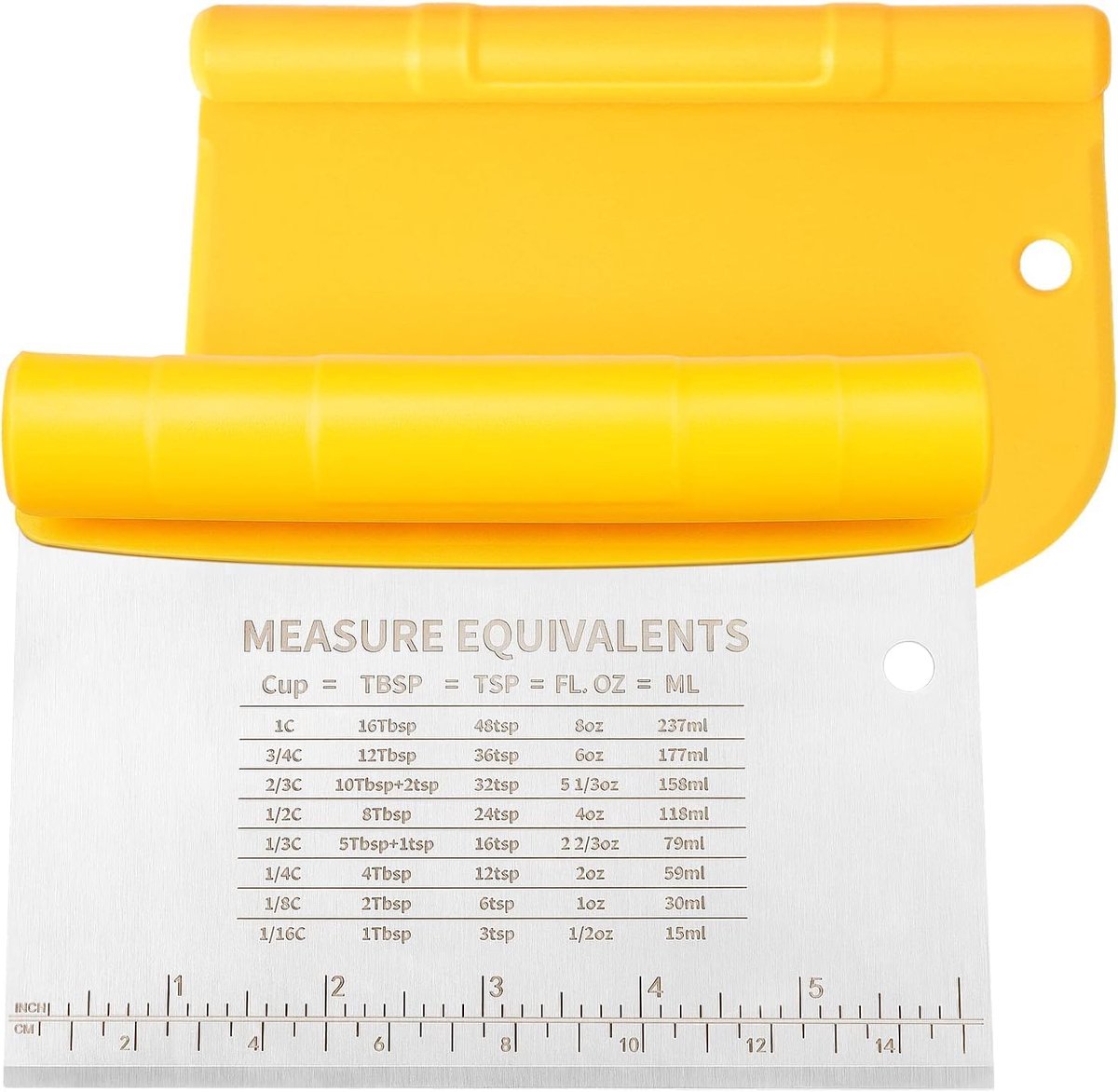 plastic gebaksnijder, kom schrapers deeg broodsnijders, 6 inch, geel