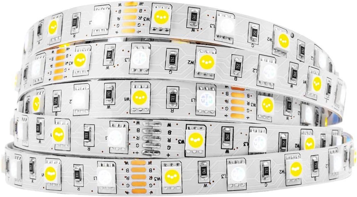5050 RGBW RGB+warmwit (2700K-3000K) 150RGB+150witte led 5m 60LEDS/m Veelkleurige LED-bandverlichting IP30 niet waterdicht wit PCB DC 12V voor slaapkamer keuken woondecoratie