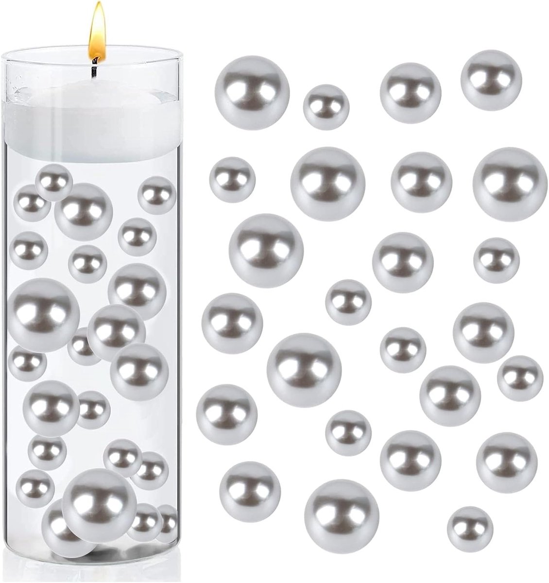 Kralen Vaasvulkralen Glanzende Kralen Geen Gaten Gemengde Maten Plastic Losse Kralen voor DIY Sieraden Maken 8/14/20mm