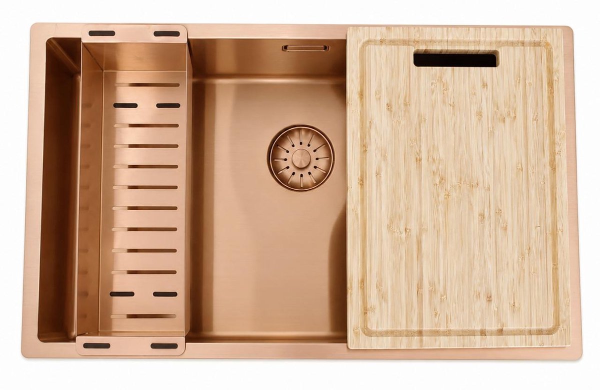 Pure.Sink Comfort houten snijplank Bamboe 42x30cm voor in een spoelbak PEXCB40-24