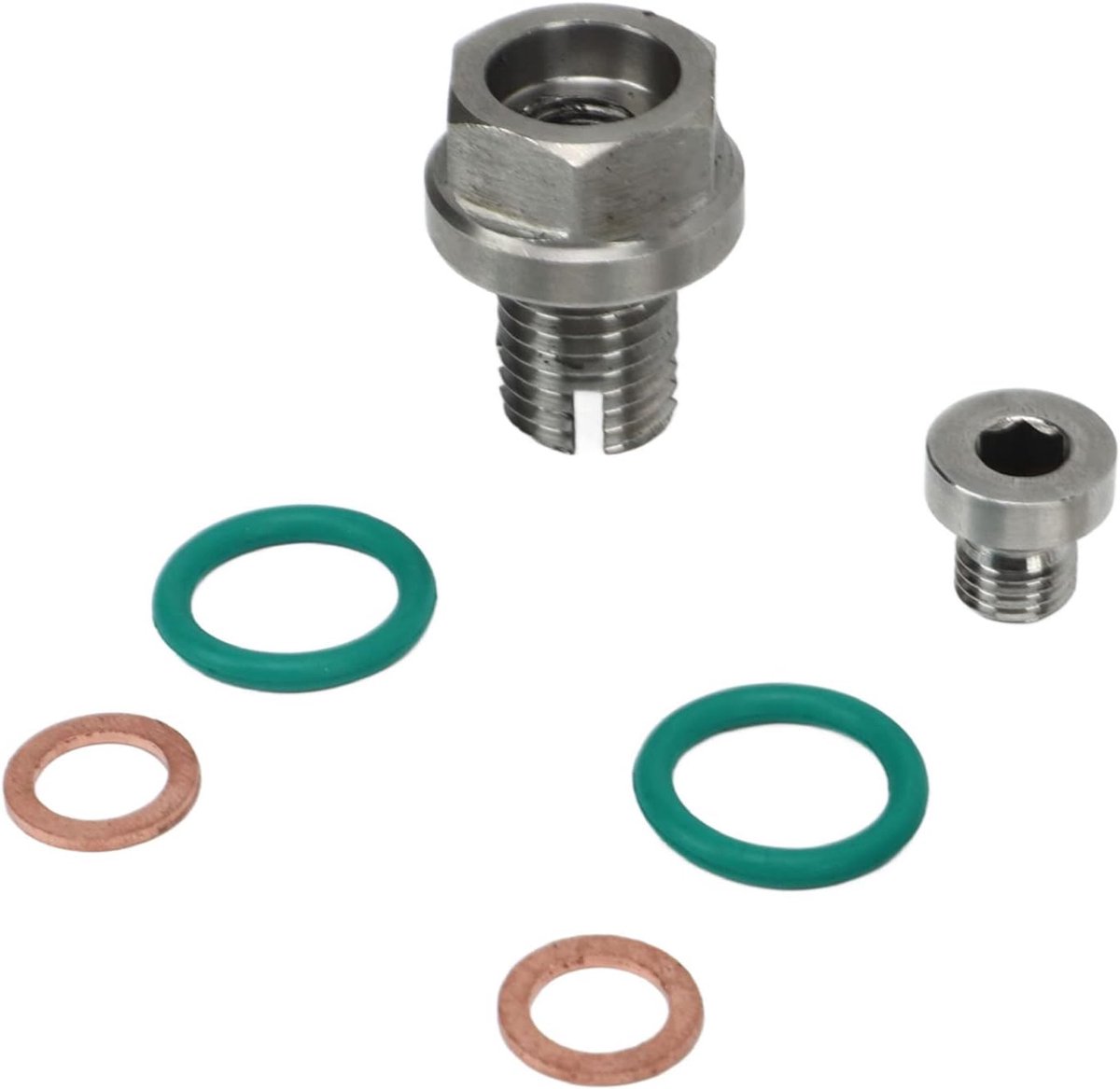 Beschermingsplug Motoroliecarter Extra Grote Piggyback-aftapplug Zelftappende Oliepanschroefdraadreparatiesets met Inbussleutel O-ringpakking (M14.1-1.5x15mm)