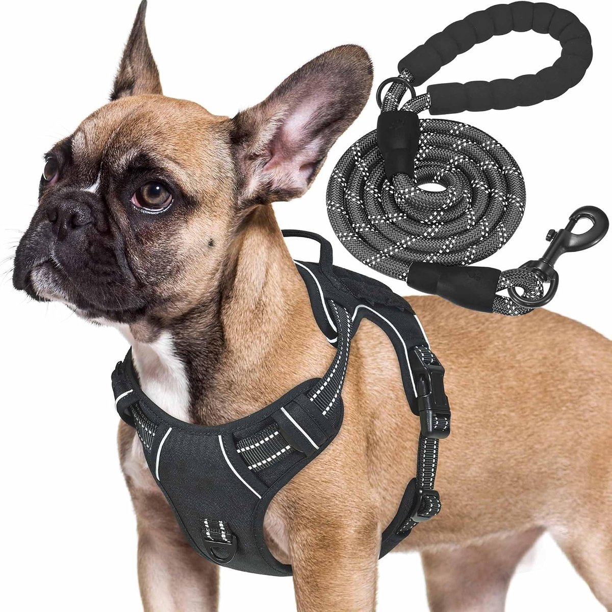 Heavy Duty tactisch hondenharnas voor middelgrote honden, geen trek verstelbaar huisdierenharnas reflecterend service training eenvoudige controle huisdiervest militair werkende honden
