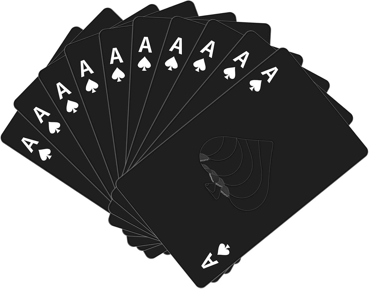 Poker Kaart Spades Flesopener Set van 10, RVS Sleutelhanger, Compact en Duurzaam voor Thuis en Feestjes