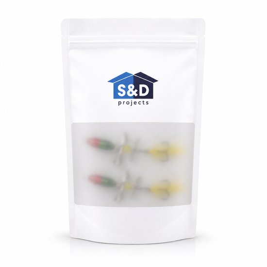 S&D - Kunstaas dubbele spinner - 2 stuks - 10g 8cm - Roofvissen - Blinkertjes - Enkele dreg van S&D — afbeelding 3