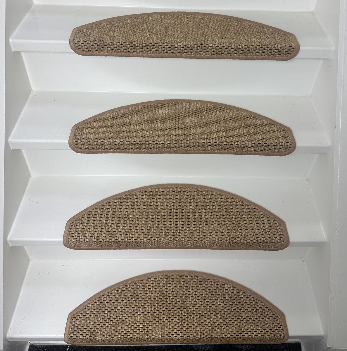 Elite Trapmatten - 13 stuks - Sisal look - Beige - 56x17x3,5cm - Trapmatten - halve maantjes