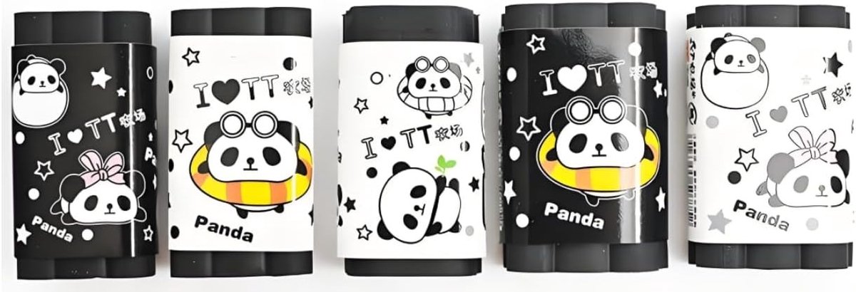Set van 2 fijne uitwisbare gum, 1.8 x 5 cm, ideaal voor nauwkeurig schrijven en schoonmaken zonder resten te laten