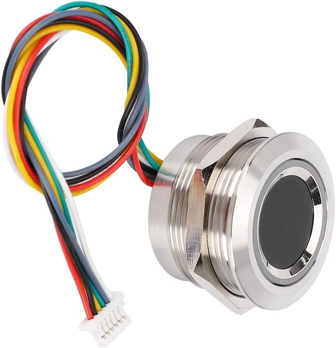 SnelShoppen - Capacitive Fingerprint Sensor R503 - Circulaire Vingerafdrukmodule - Metalen Sensor - 2 Kleuren Ringindicator - Toegangscontrole, Kluis,