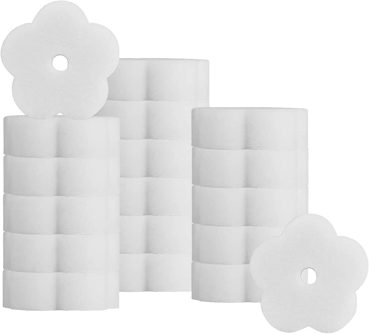 Spons voor olieabsorptie - 18 stuks - bloemvorm - ideaal voor zwembadreiniging - SnelShoppen