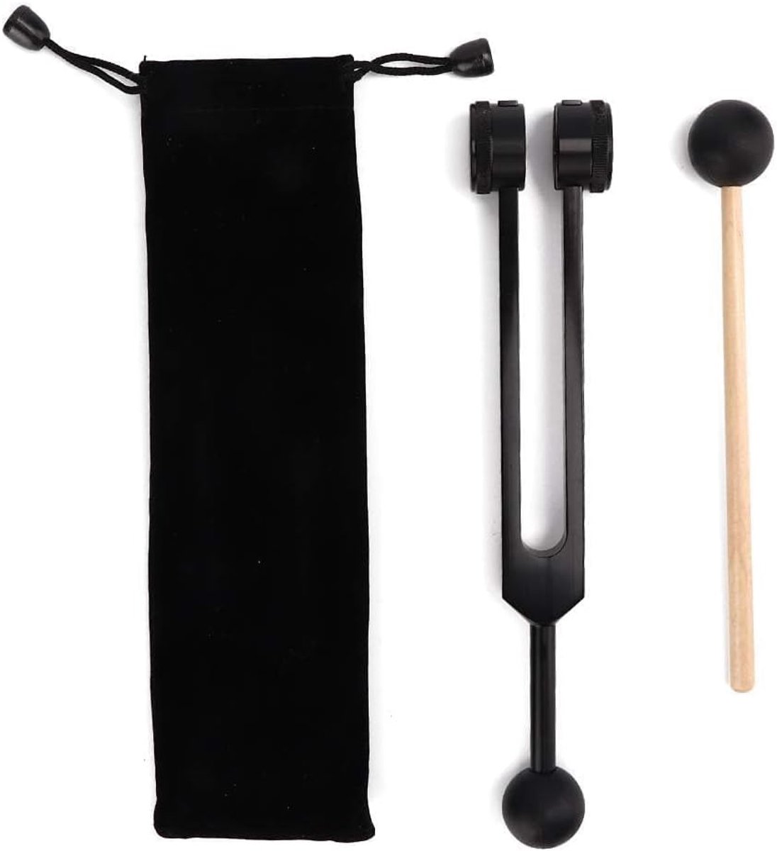 Tuning forks set OM 136.1Hz - aluminiumlegering - hart chakra stem - voor meditatie - ShopVlot