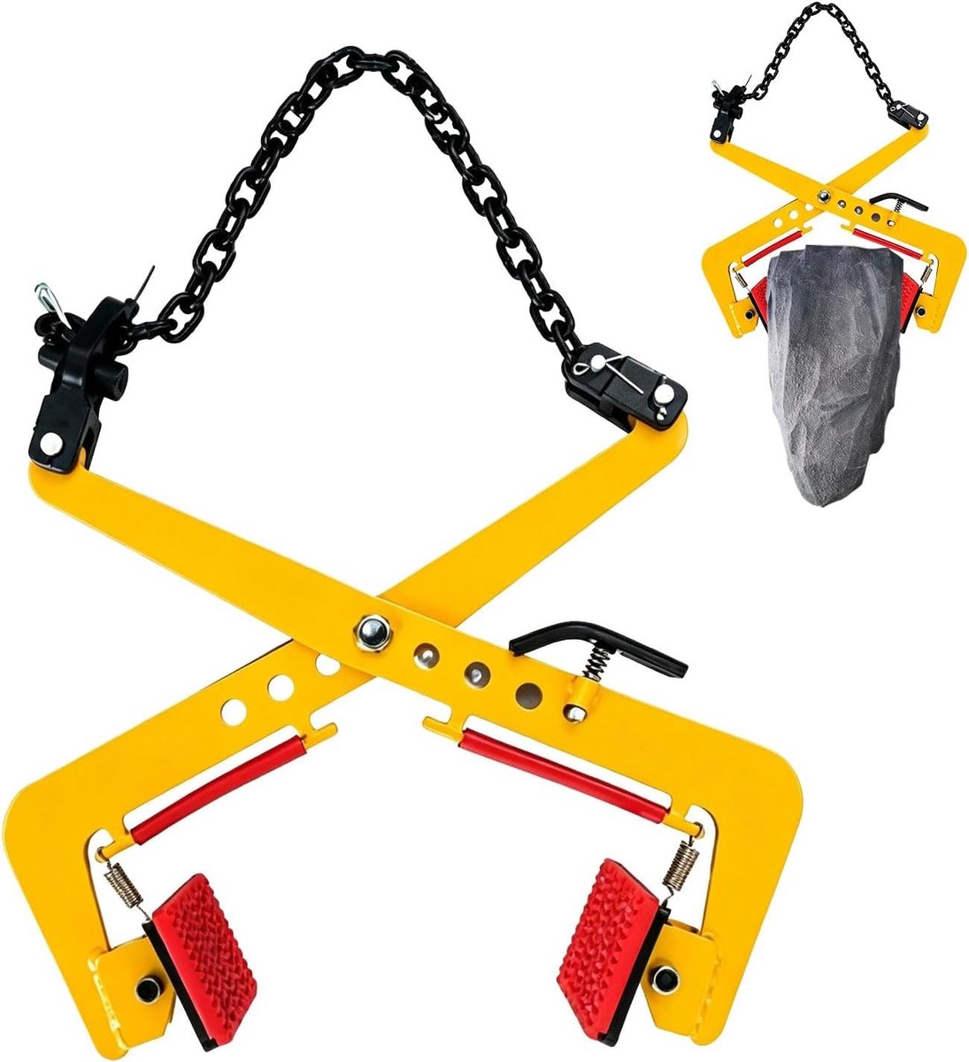 Steenhefklem met openingsbreedte 12-36 cm | Verstelbare stoeprandtang van gesmeed staal voor graniet en marmer, ideaal voor zware lasten en professioneel gebruik