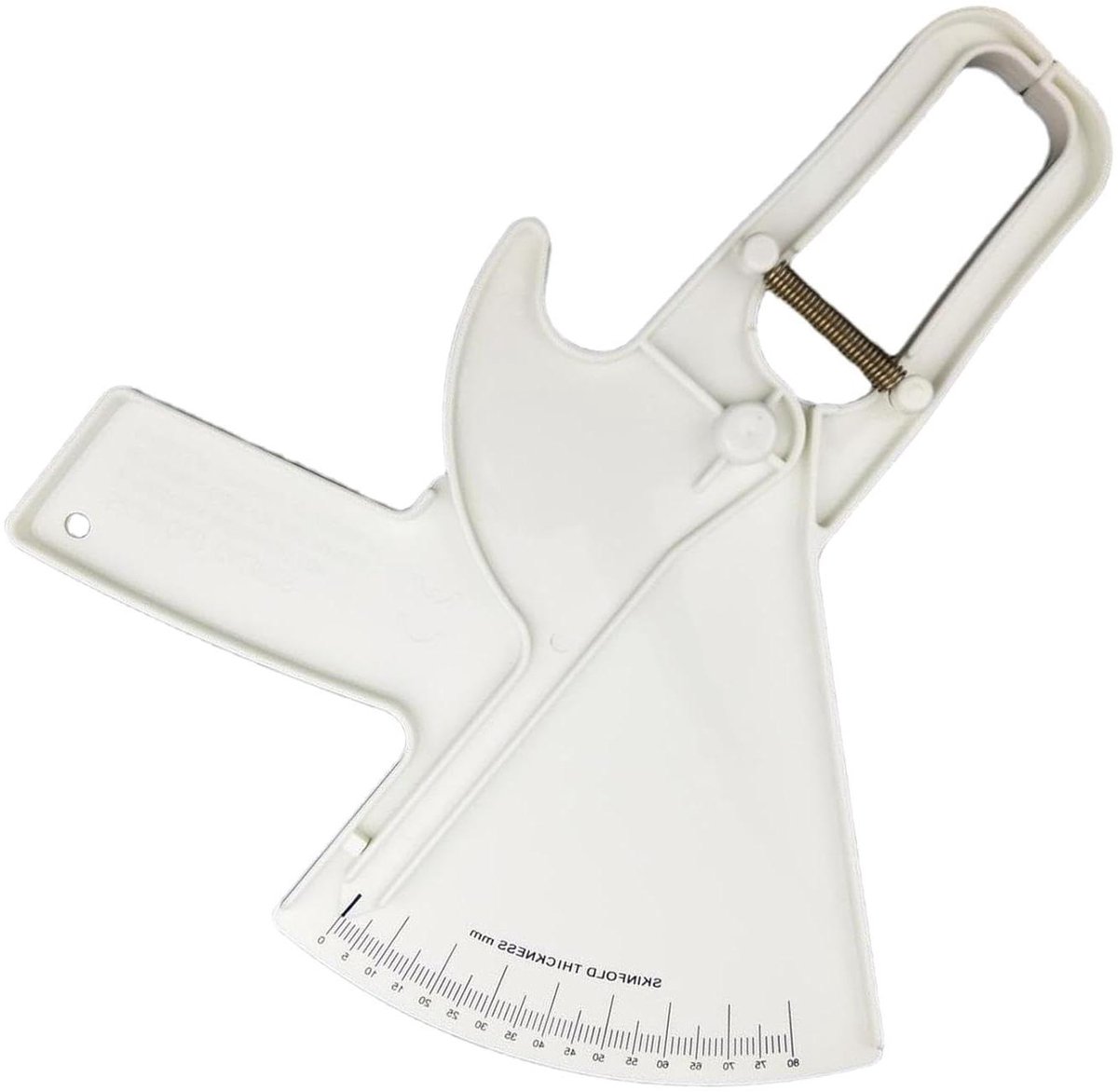 Lichaamsvet Meetinstrument - Huidplooimeter Vetmeter - Fitness Voortgang Bijhouden - Dubbel Veermechanisme - 0-88 mm - Wit