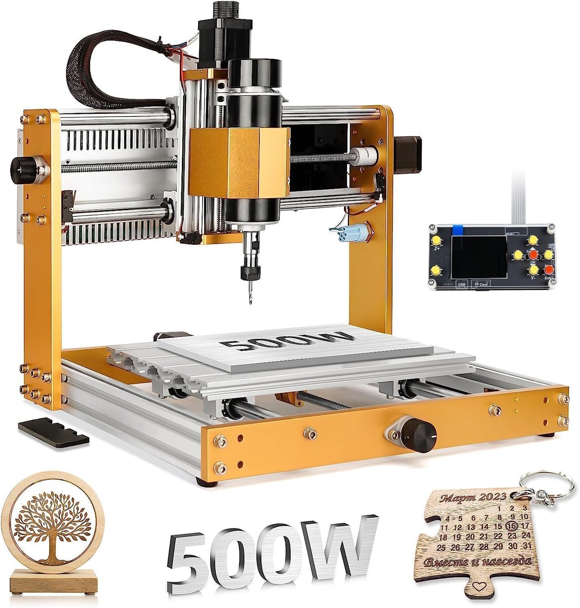 Volledig metalen 500W CNC-Freesmachine, 3018 PRO MAX CNC-machine, 3-assige eindschakelaars en noodstop, met GRBL offline besturing voor het zagen van hout acryl MDF-kunststof