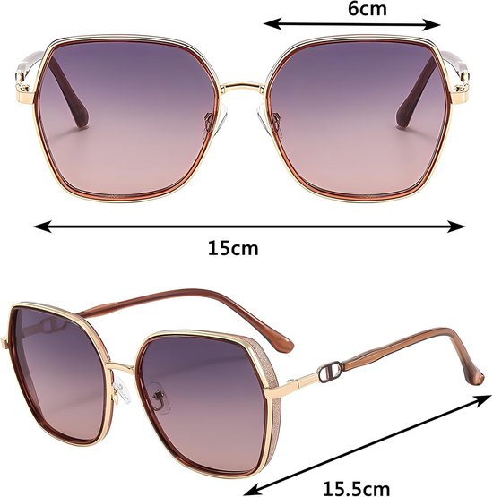 zonnebril voor dames, oversized, UV400-bescherming, vintage zonnebril, klassiek, vrouwelijk, retro, zonnebril voor dames — afbeelding 3