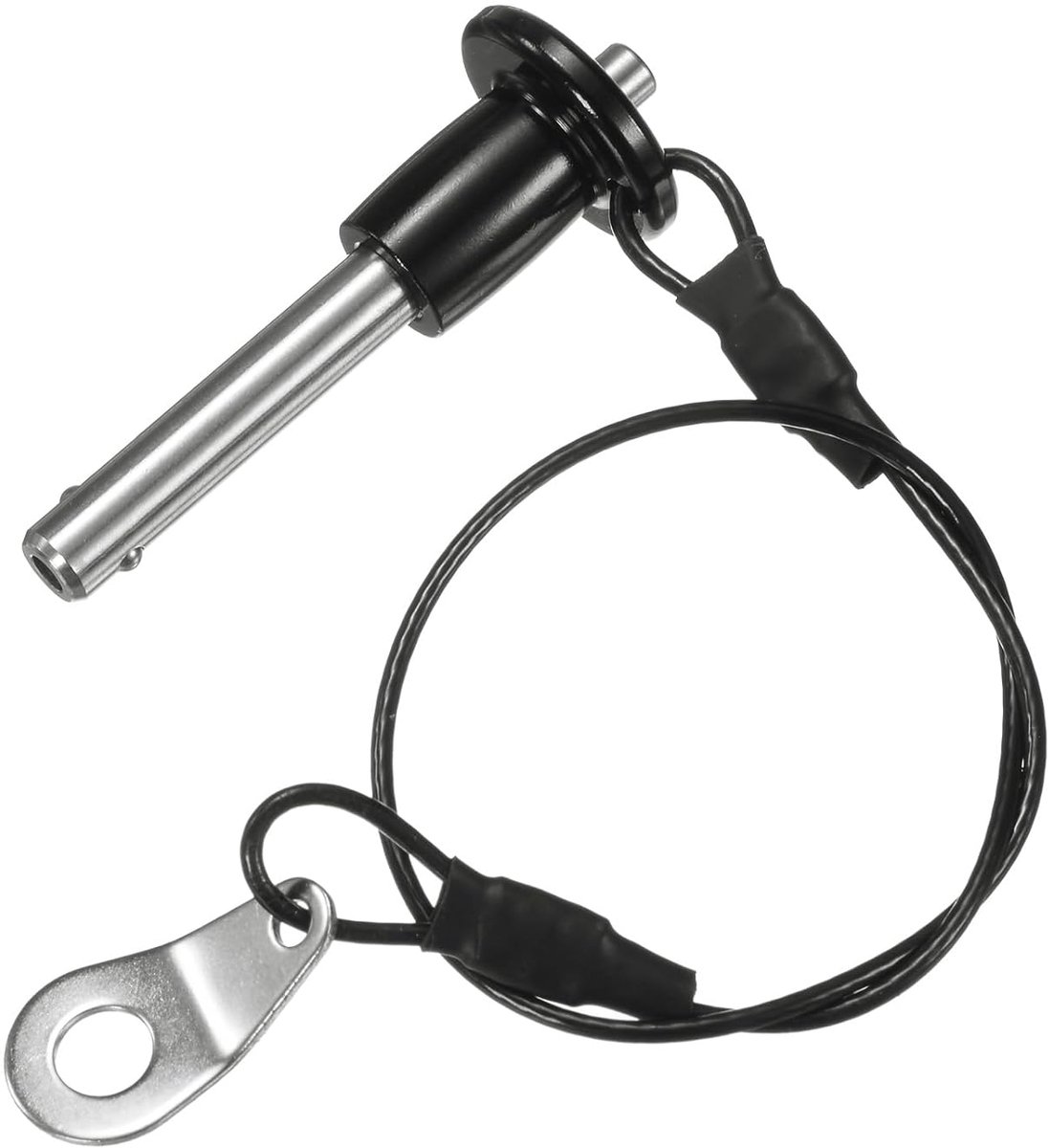METERXITY Pin vergrendelingsknop, 1/4 inch [6 mm] diam. gebruikslengte 31/32 [25 mm] pin vergrendeling snelsluiting Lanyard-kabel voor luchtvaart [roestvrij staal 304]