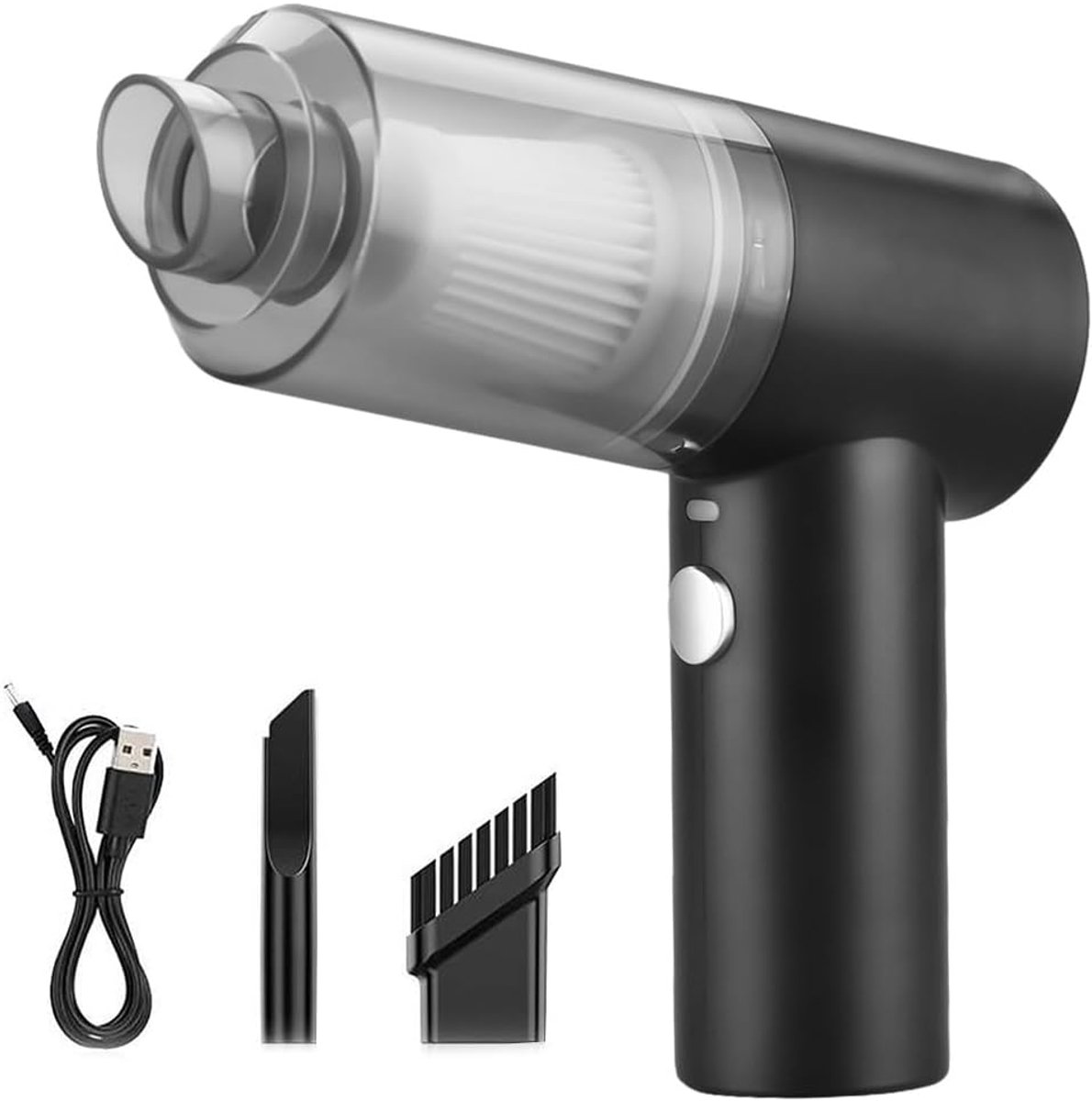 - Mini draadloze handstofzuiger - USB opladen - 120W - Ideaal voor de auto, asreiniging, haar, kruimels - tapijtafzuiging, zitting