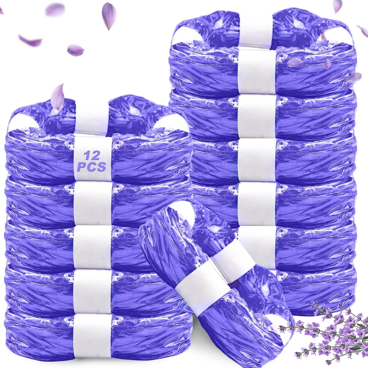 12 stuks navulcassettes, 4,5 m, navulfolie, verdikte luieremmer, luieremmer, navulfolie voor litter locker, paars