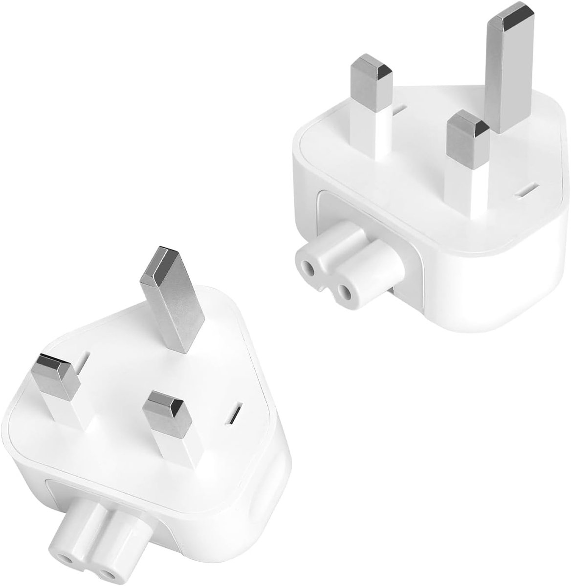 2 stuks reisadapter Europa naar UK, vervangende stekker voor Apple voedingen, universele vervangende voedingsadapter, netstekker adapter voor Groot-Brittannië, Ierland, Hongkong en Singapore.