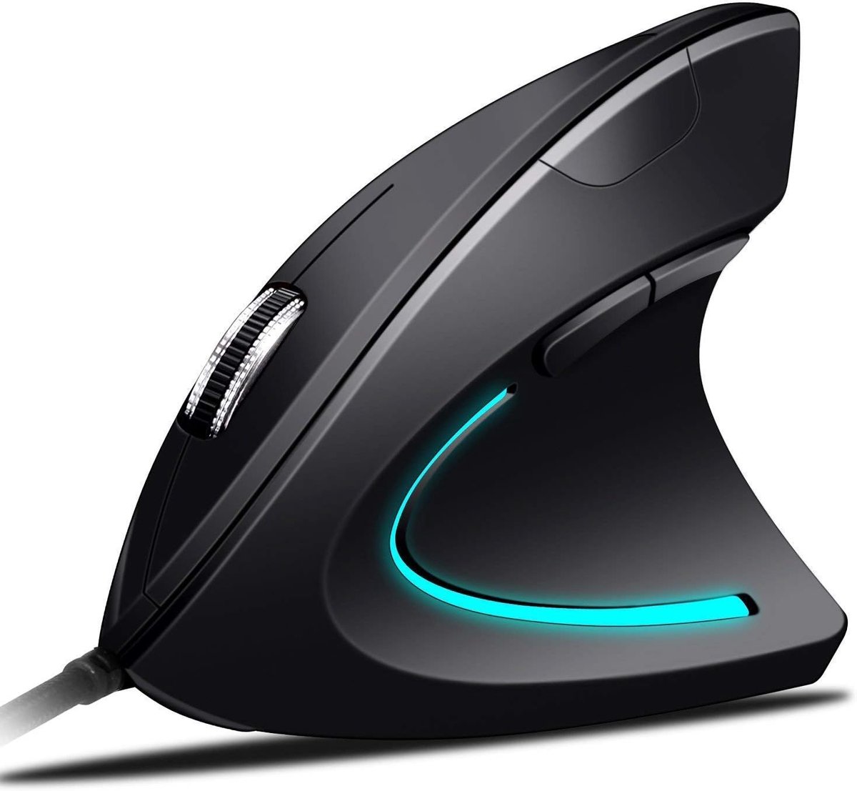 bedraad, verticale ergonomische muis, verticale handgreep en ergonomisch ontwerp voorkomt storingen van de carpaal tunnel; verstelbaar 800/1200/1600 dpi; 5 knoppen voor pc/laptop/Mac