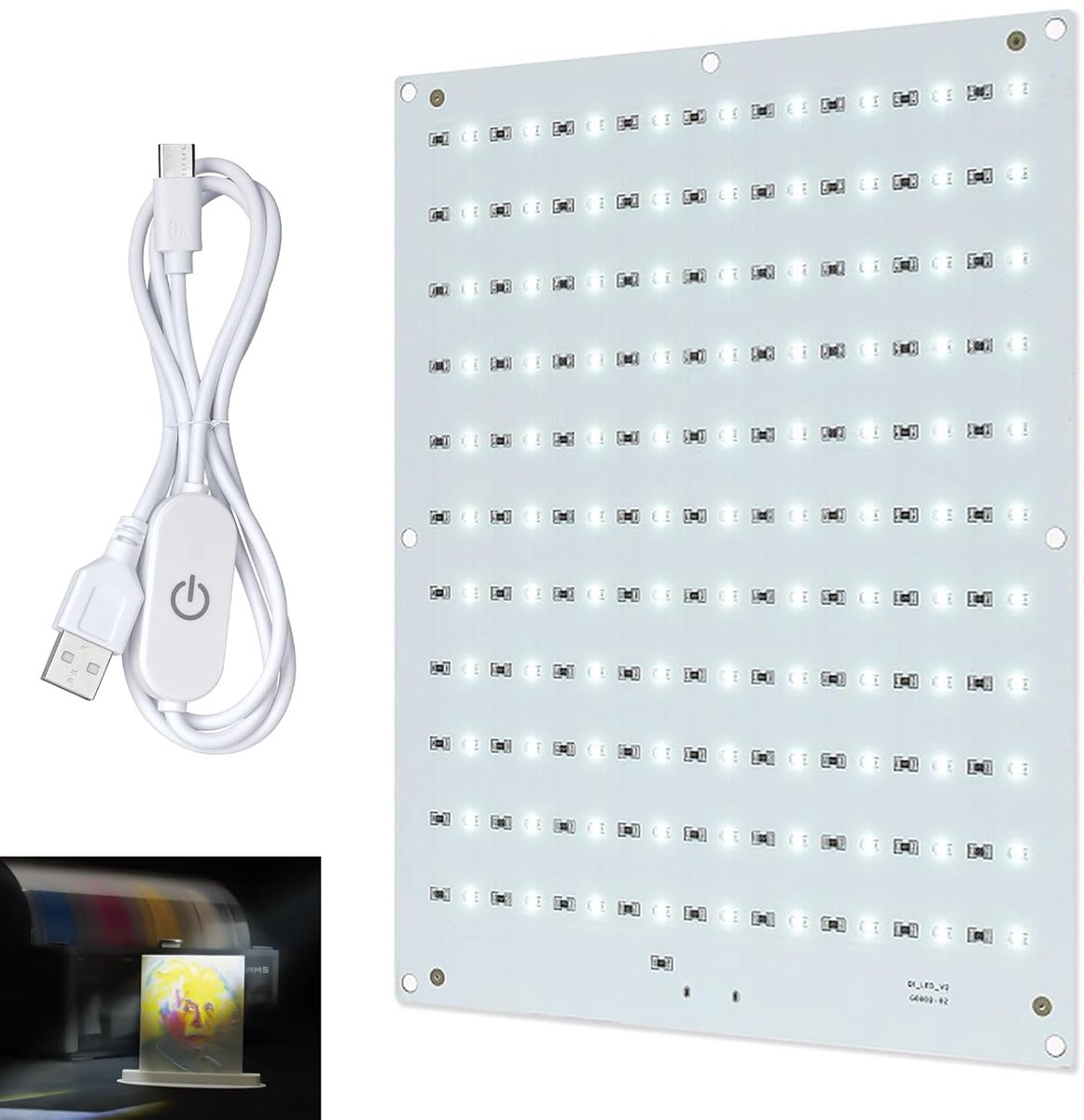 Lithophane Led Backlight Board Kit Compatibel Met Bambulab A1/A1 Mini Combo/P1p/P1s/X1c/X1e Ams 3d-Printer Voor Fotomodel En Lichtpaneel, 3d-Geprint