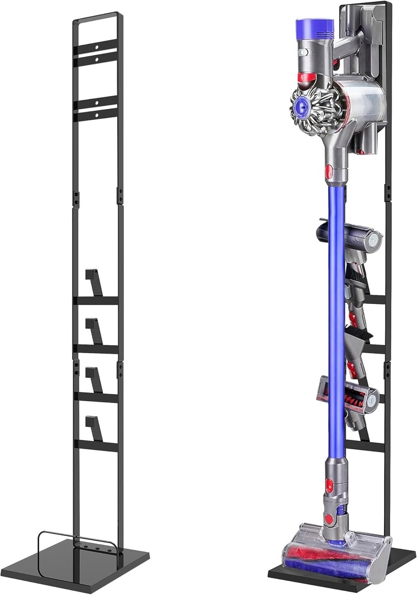 Stofzuigerhouder, compatibel met Dyson V15 V12 V11 V10 V8 V7 V6, houder van metaal, accessoires voor stofzuiger, zwart