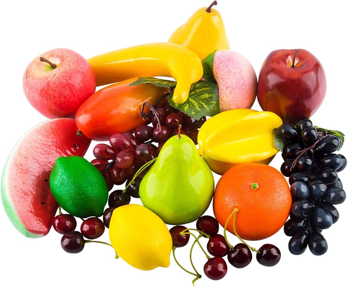 Kunstfruit, nepfruit voor huisdecoratie, simulatie fruitset, feestkerstversiering