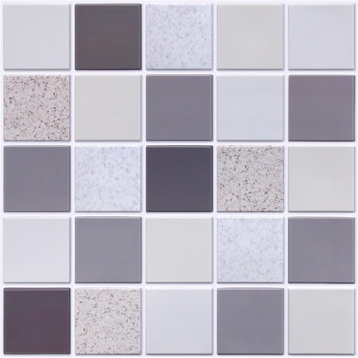 Spatscherm Zelfklevend voor Keuken en Badkamer, PVC Matte Tegels, Zelfklevende Wandtegels Keuken Metro 3D Waterdicht (10 Stuks, 30 x 30 cm)