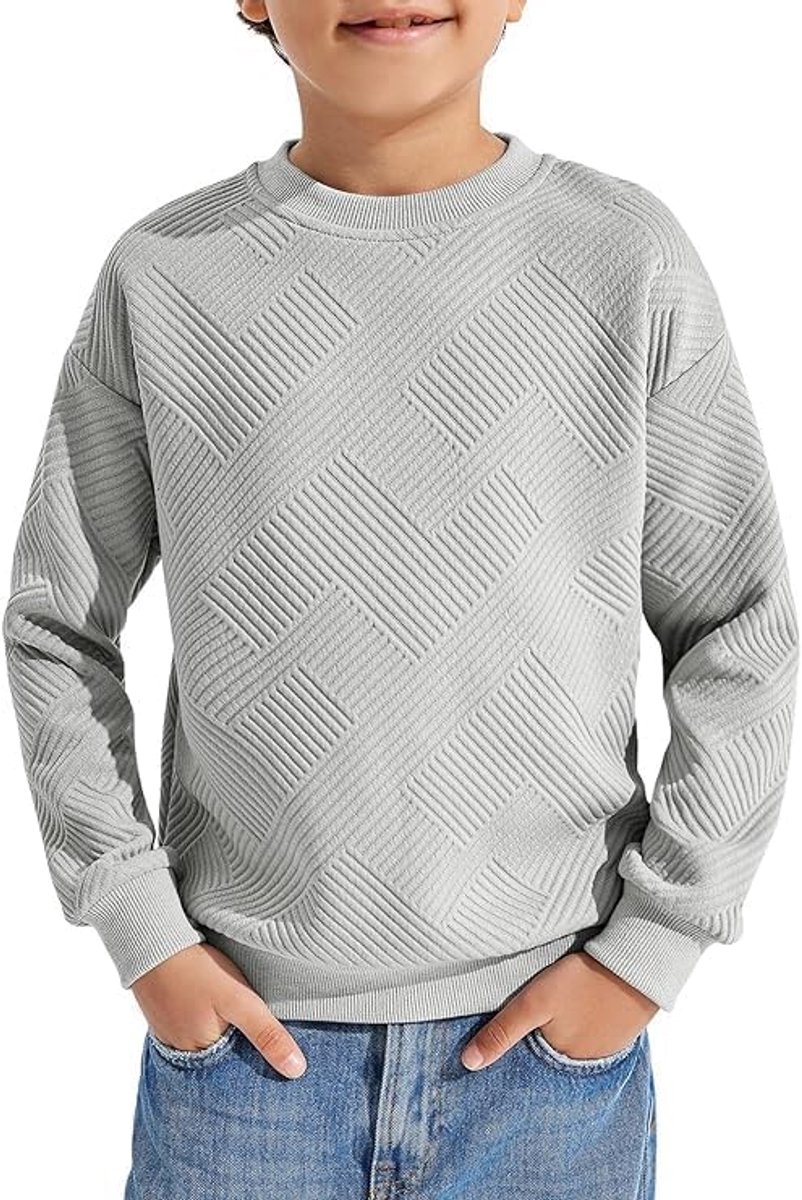 Jongens shirt met lange mouwen kinderen ronde hals sweatshirt effen trui lange mouwen T-shirt basic top