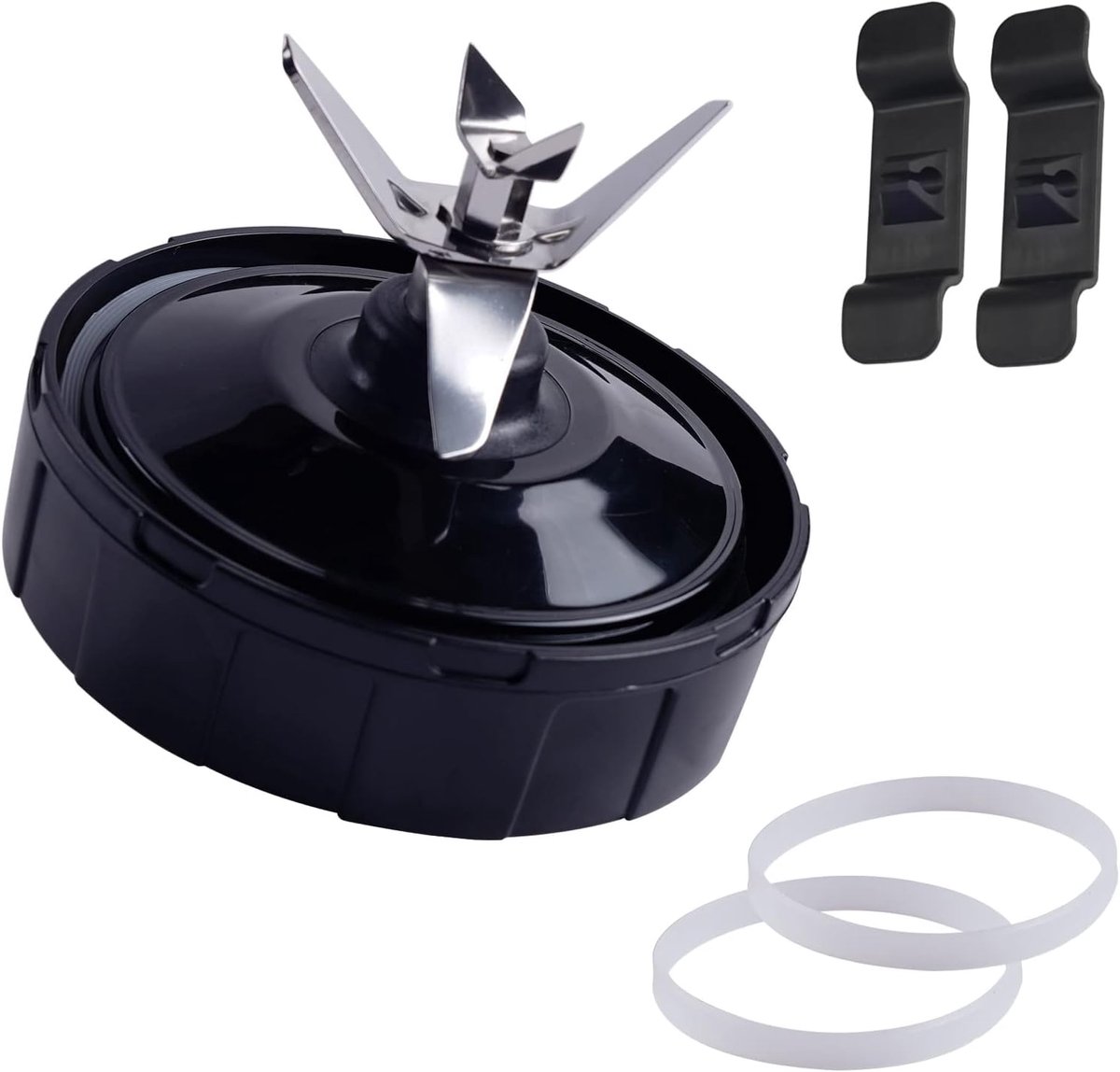 Blender compatibel met Ninja, 7-flossen blenderblad, bijgewerkte blenderbladassemblage voor Nutri Ninja Auto iQ-blenders