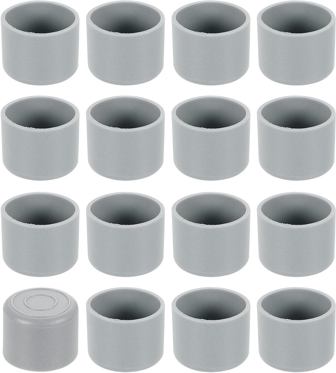 Stoelpootdoppen - Meubelbeschermers - Vloer Beschermen - Niet-markerend PVC - 36 stuks 22 mm - Grijs