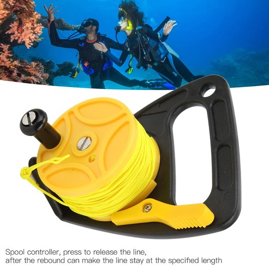 Draagbare Duikreel, 46 M / 150,9 Ft Scuba Dive Reel Kajakanker met Duimstopper, voor Onderwaterduikers - ShopVlot — afbeelding 5